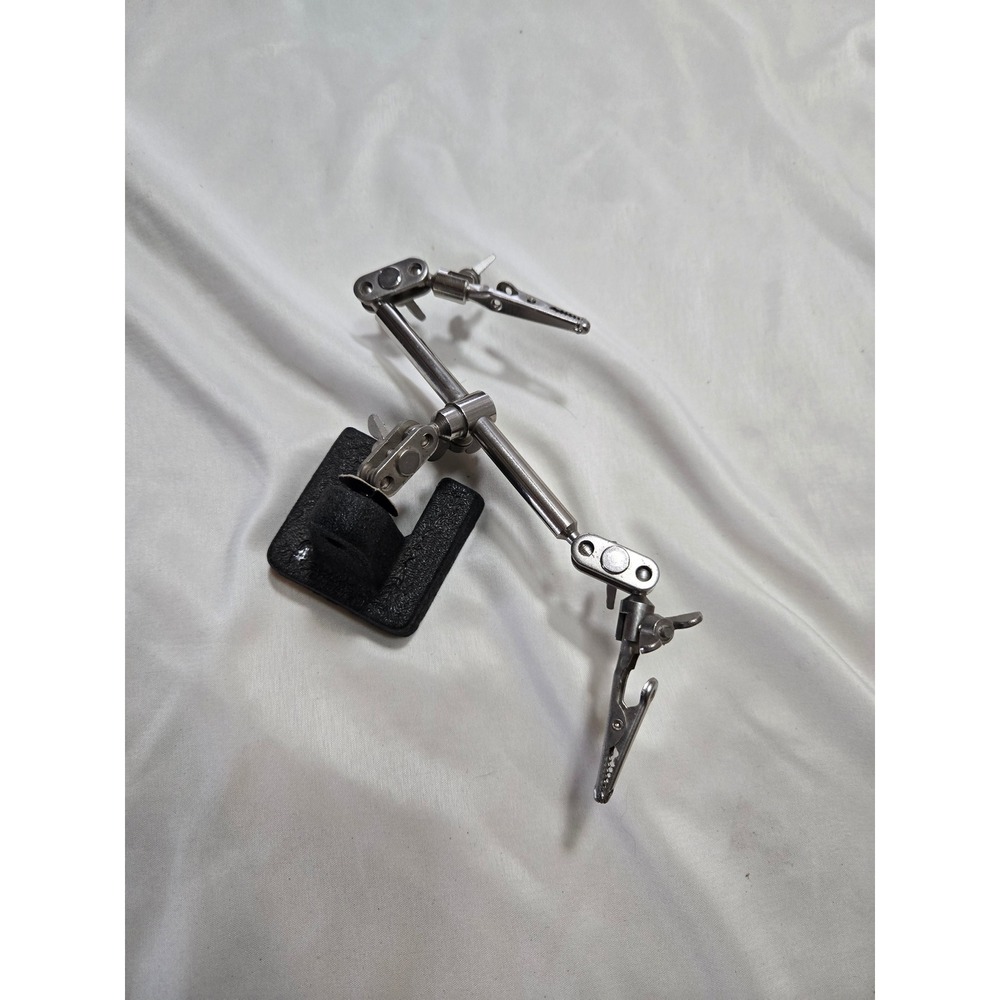 Helping Hands Soldering Station Tool with Dual Alligator Clips Cast Iron Base